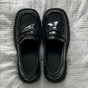 ASOS Design Glossy Black Chunky Platform Loafers